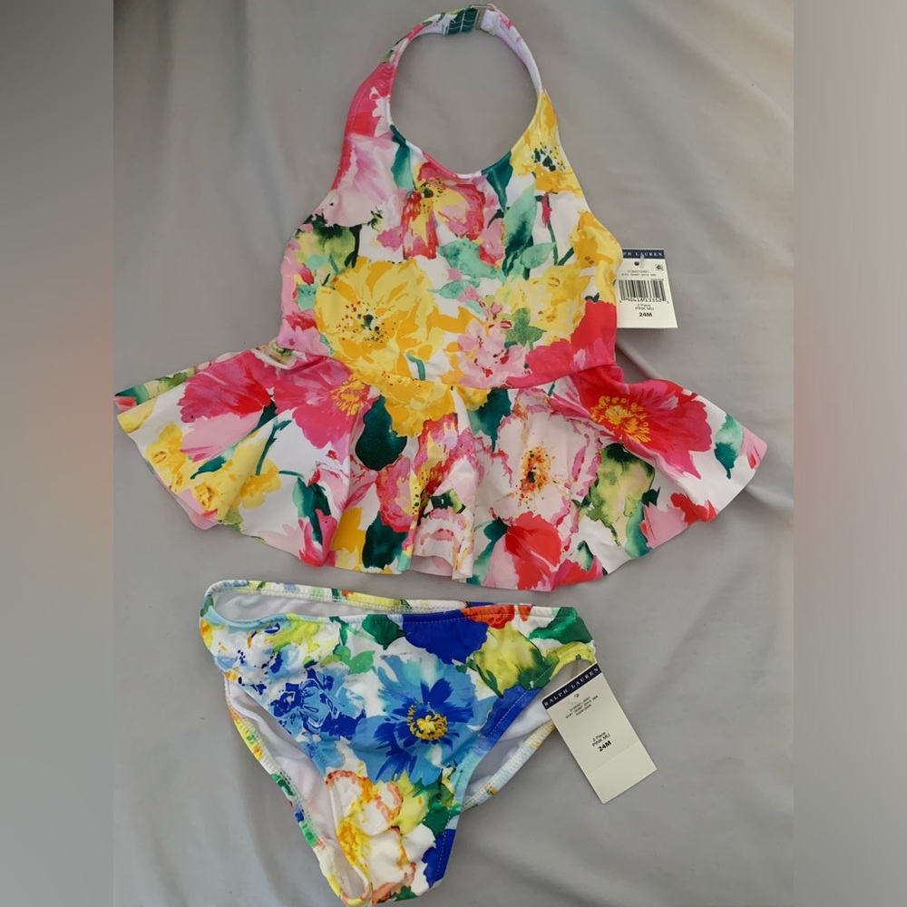 Polo Ralph Lauren Toddler Girl 2 piece swim set